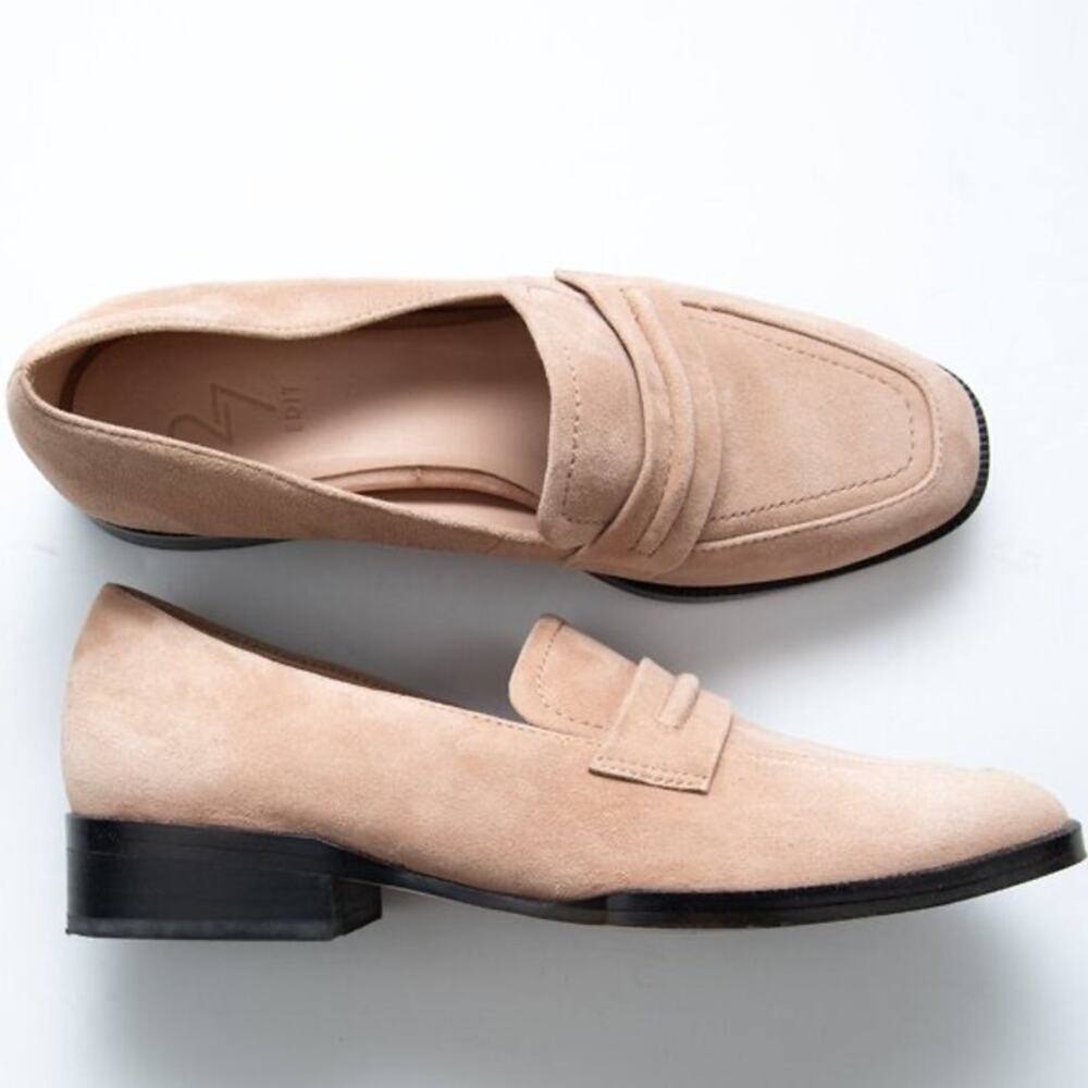 27 Edit Naturalizer Caroline Loafers Taupe Suede Slip On Shoes Size 7 M​​